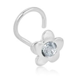 14k WG 22g CZ Nose Gem